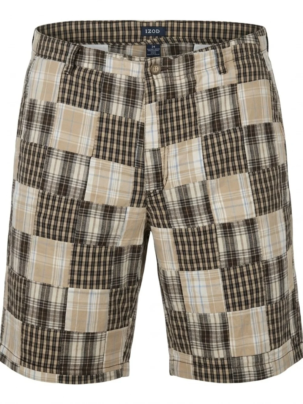 IZOD Men's Patchwork Plaid Shorts - Size 40